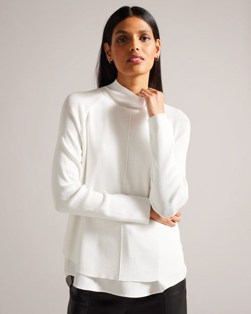 POPILIA-Knitwear-Mockable knit jumper- Ted Baker Romania